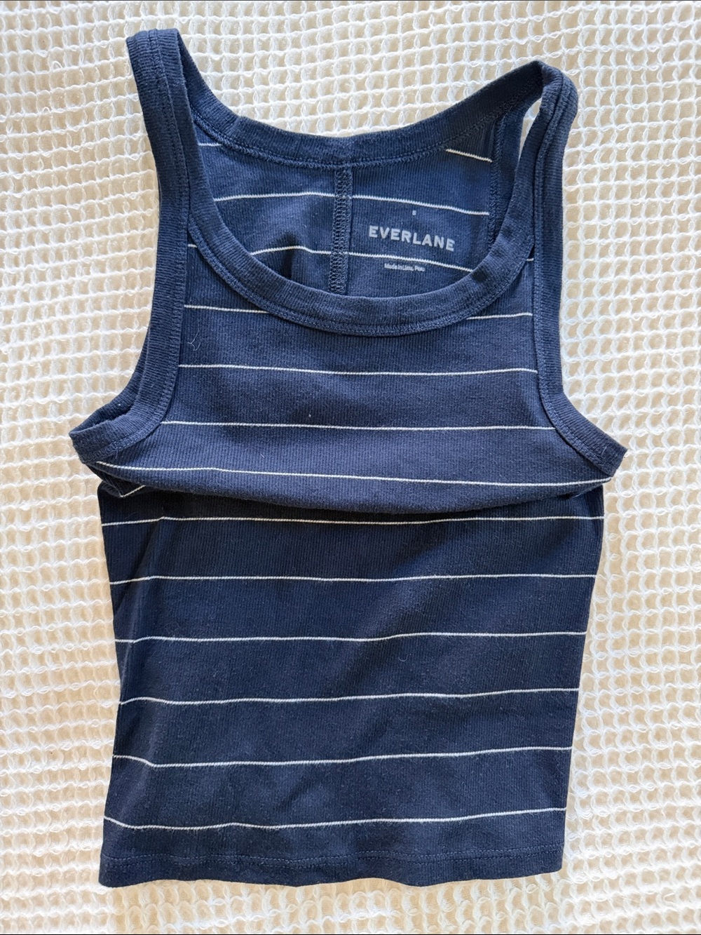 Everlane Navy & White Striped Tank